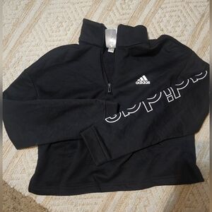 Women's Adidas 1/4 Zip Cropped Sweatshirt